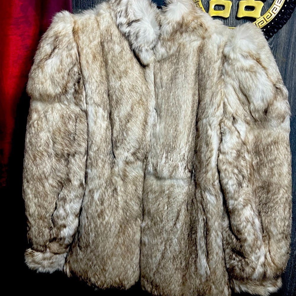 1970s Vintage Rabbit Fur Coat